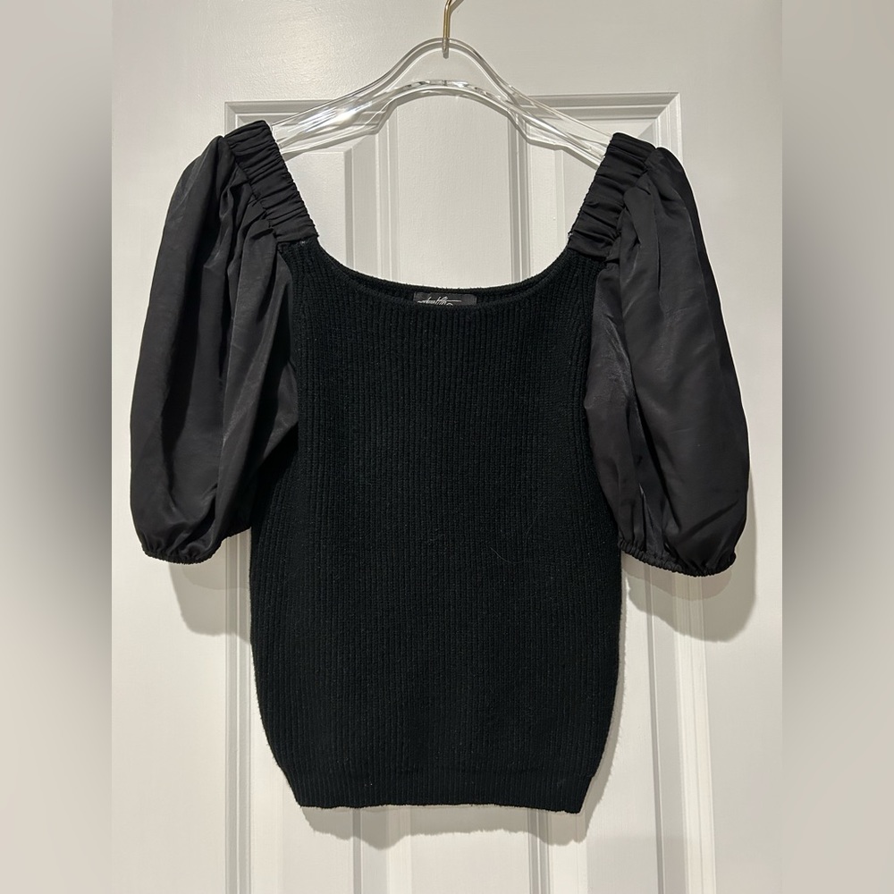 Black crop top sweater